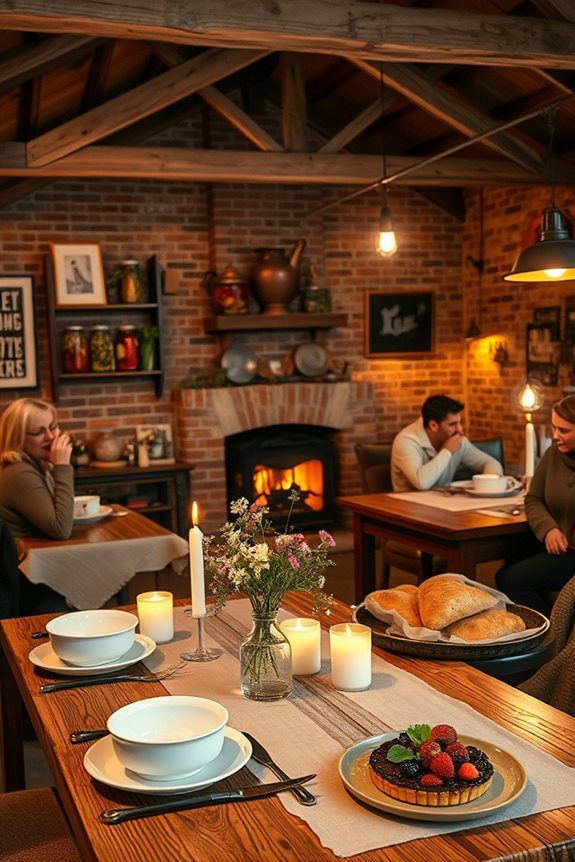 cozy farm to table dining