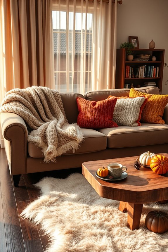 cozy faux fur accents