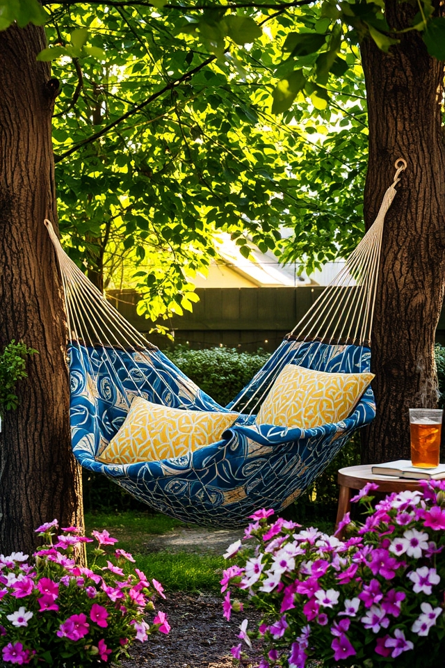 cozy hammock relaxation space