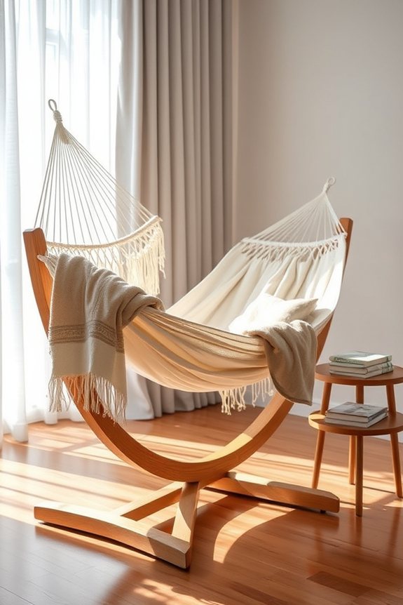 cozy indoor hammock retreat