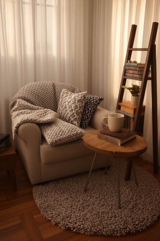 cozy inviting reading corner