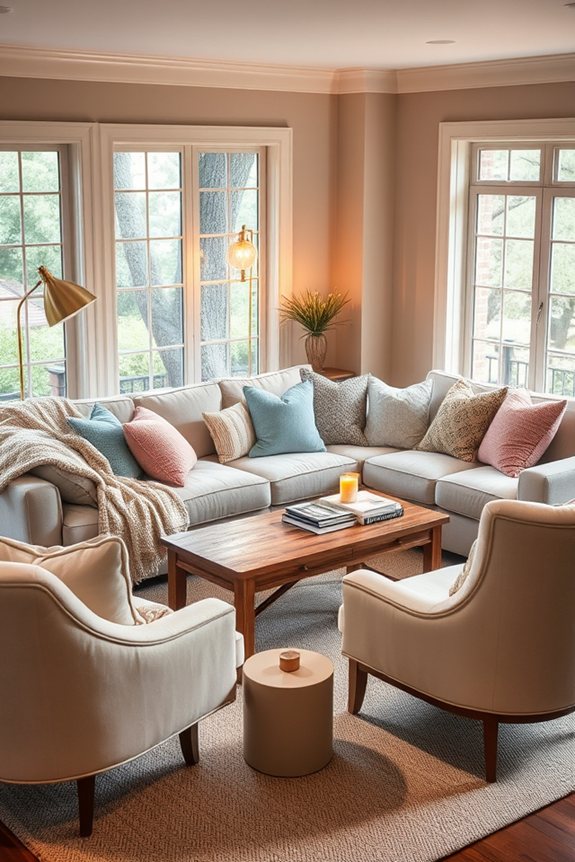 cozy inviting seating options