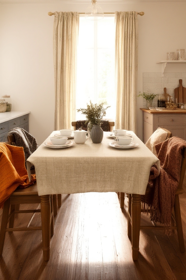 cozy kitchen textile options