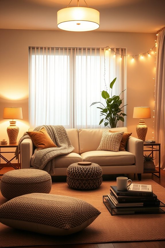 cozy layered lighting setup