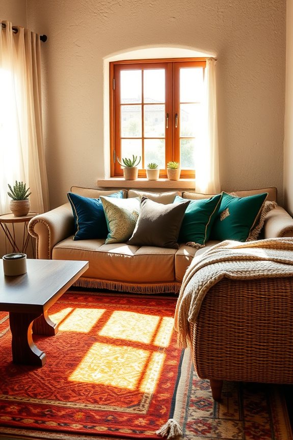 cozy layered textile ambiance