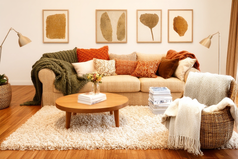 cozy layered textile comforts