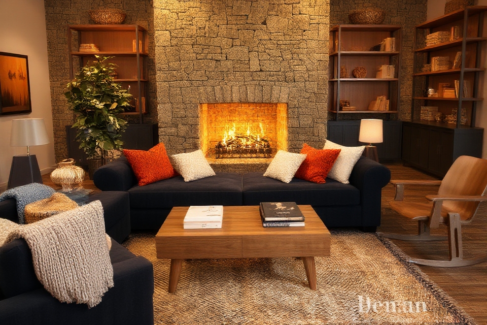 cozy living room focal point