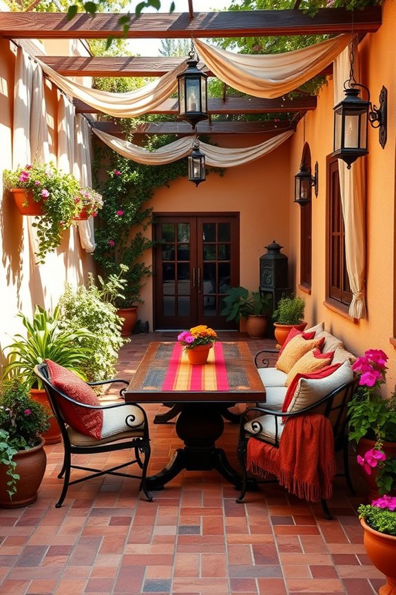 cozy mediterranean courtyard design