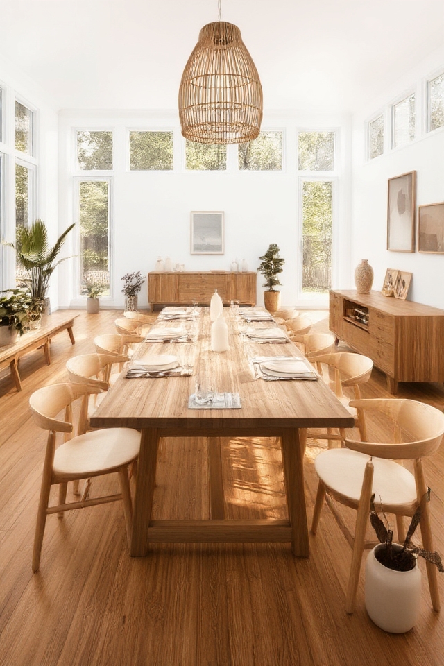 cozy minimalist dining room