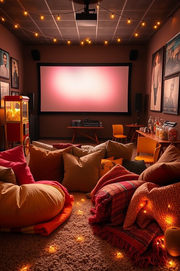 cozy movie theater experience