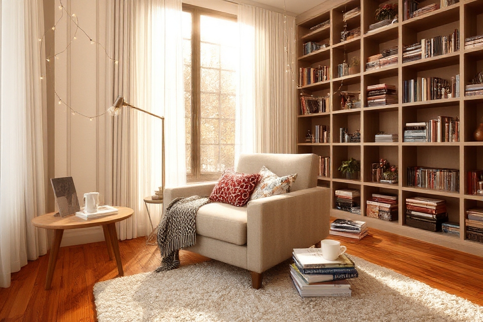 cozy nook with books