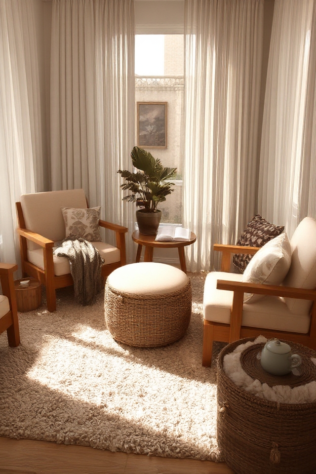 cozy oak armchair corner