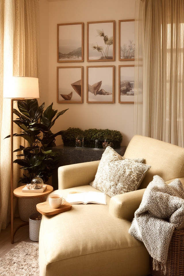 cozy office relaxation corner