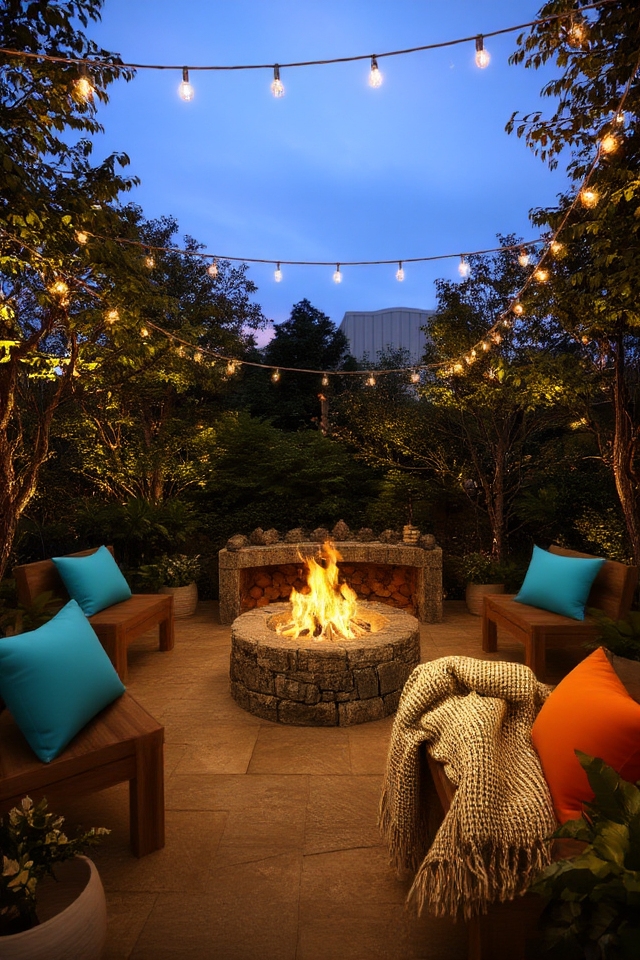 cozy outdoor fire pit