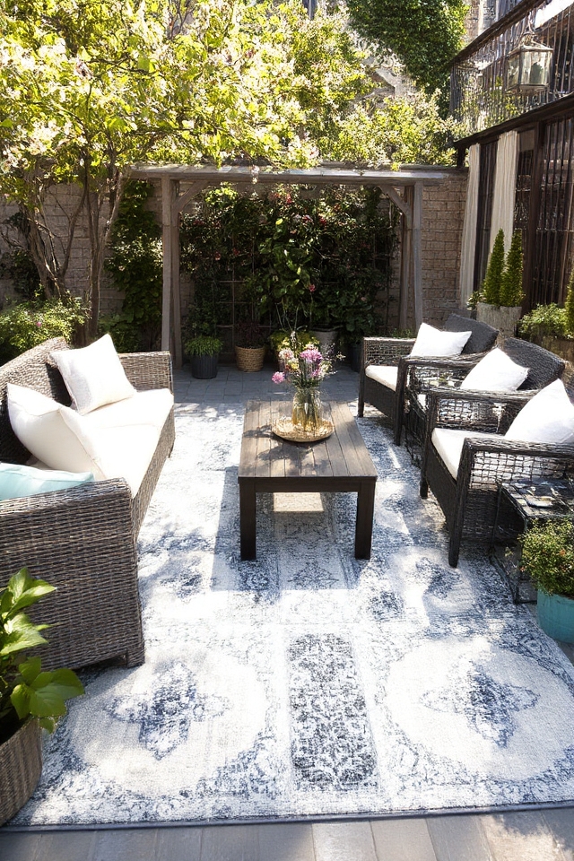 cozy outdoor seating arrangement