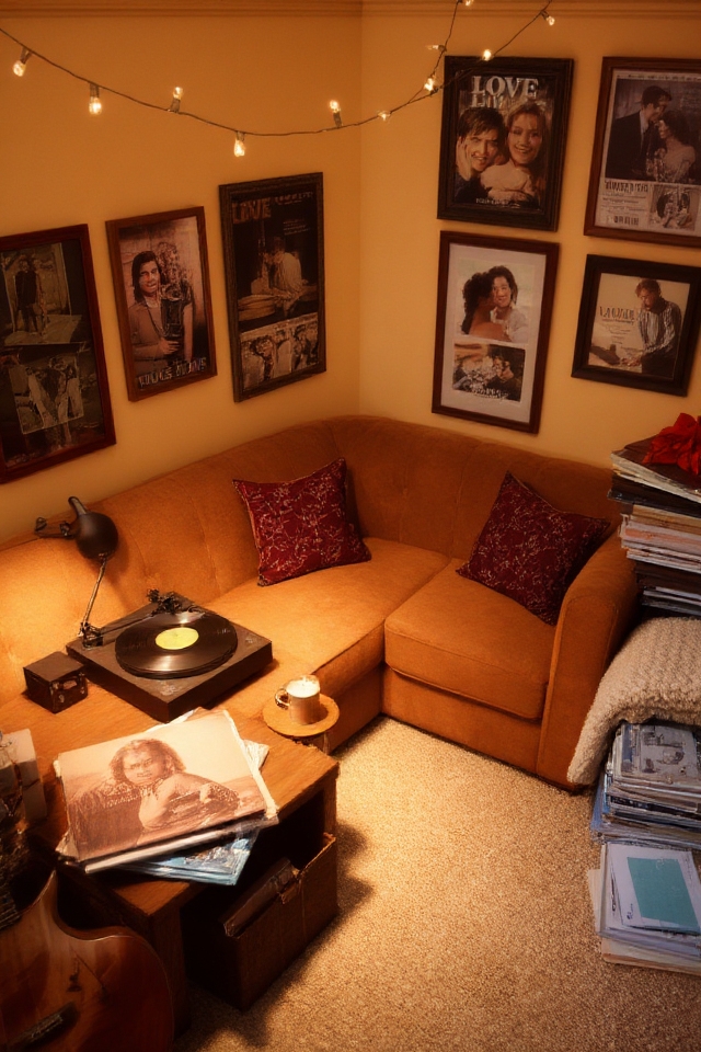cozy personalized music corner