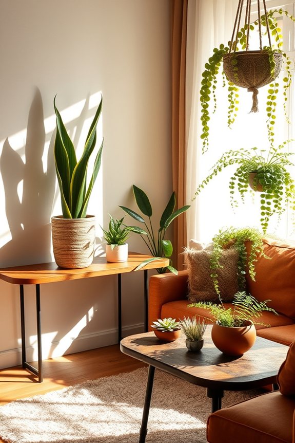 cozy plant filled home decor