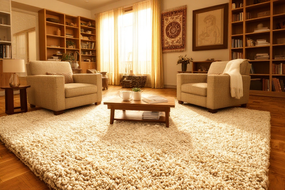 cozy plush rugs enhance