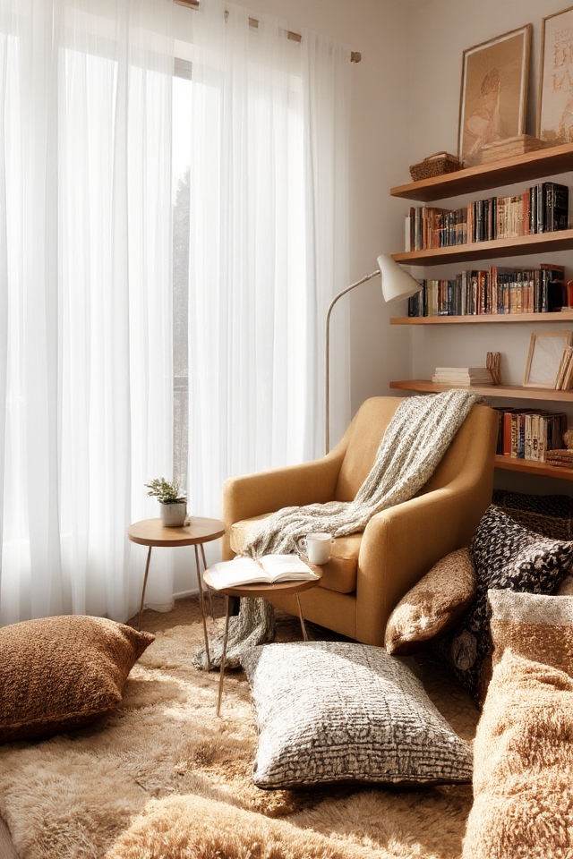 cozy reading corner creation