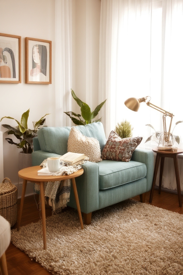 cozy reading corner setup