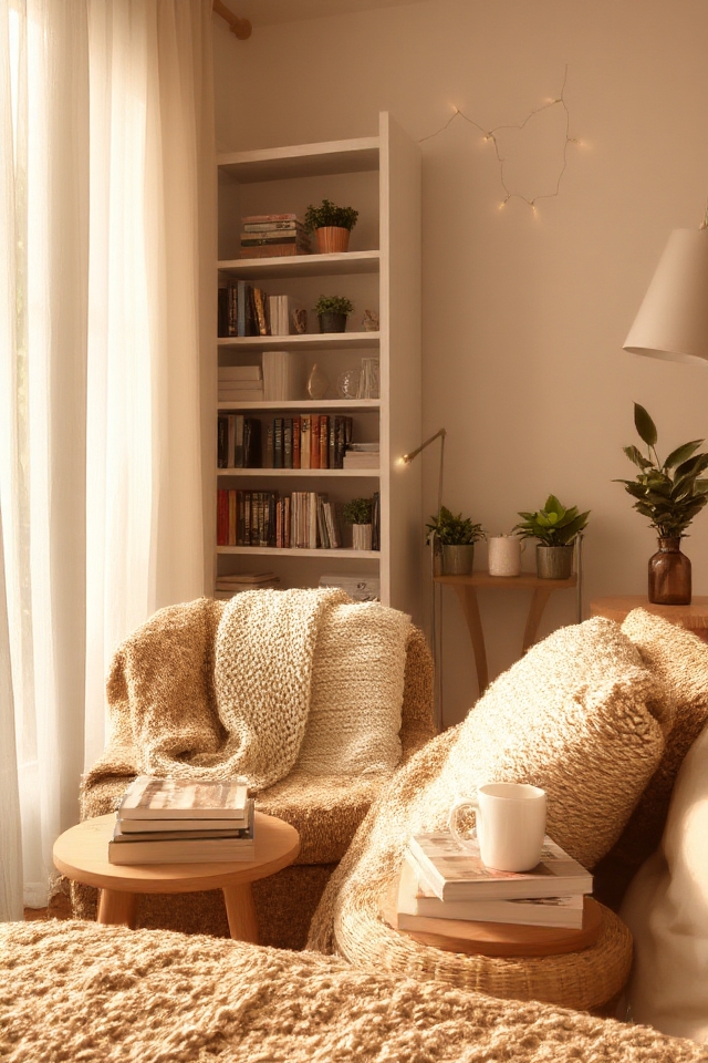 cozy reading nook creation