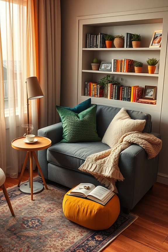 cozy reading nook creation