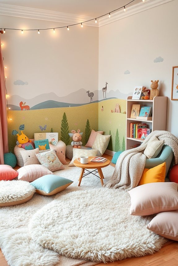 cozy reading nook setup