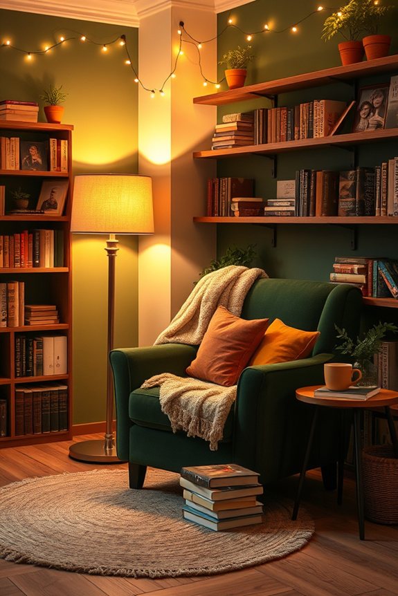 cozy reading nook setup