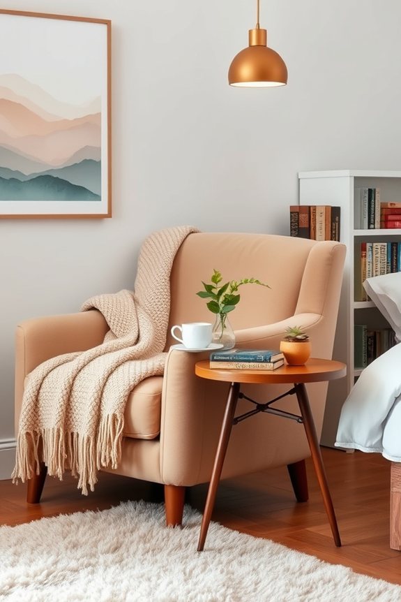 cozy reading nook setup