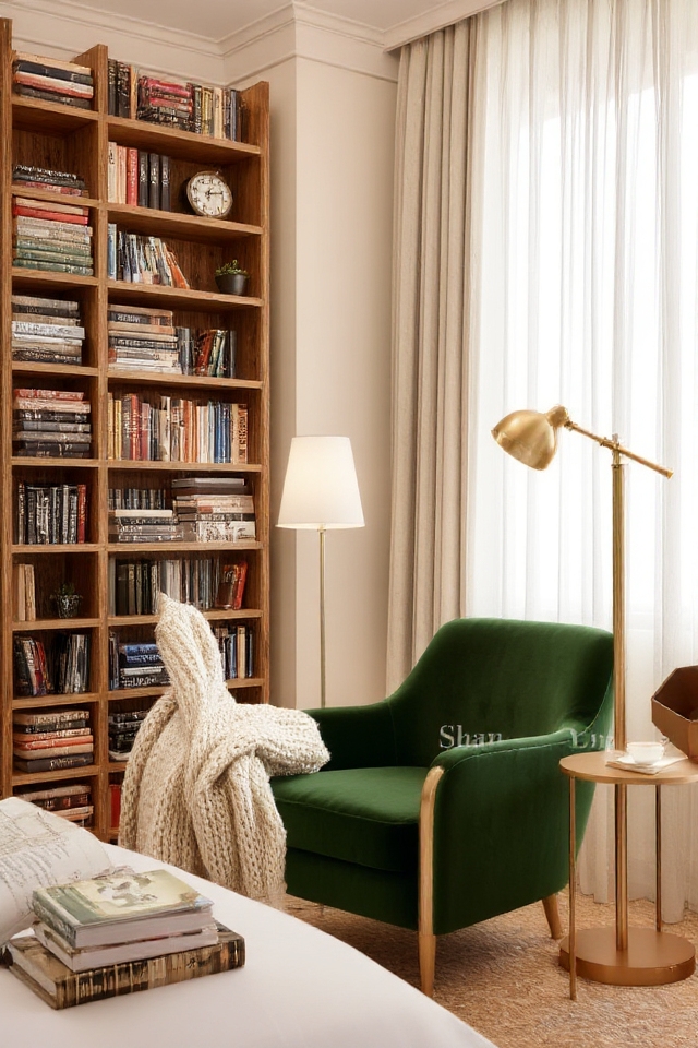 cozy reading nook setup