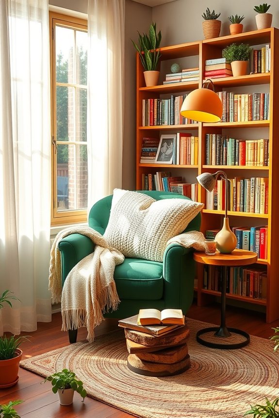 cozy reading nook setup