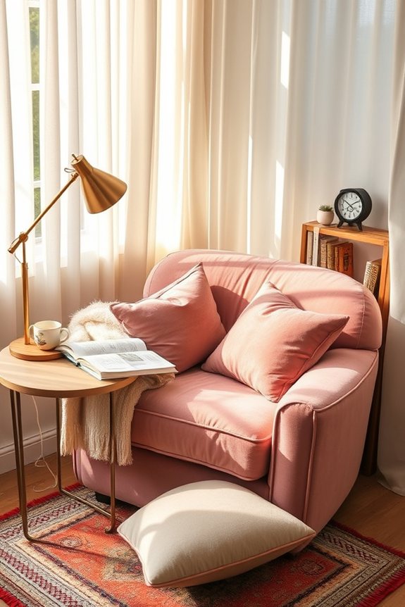 cozy reading retreat setup