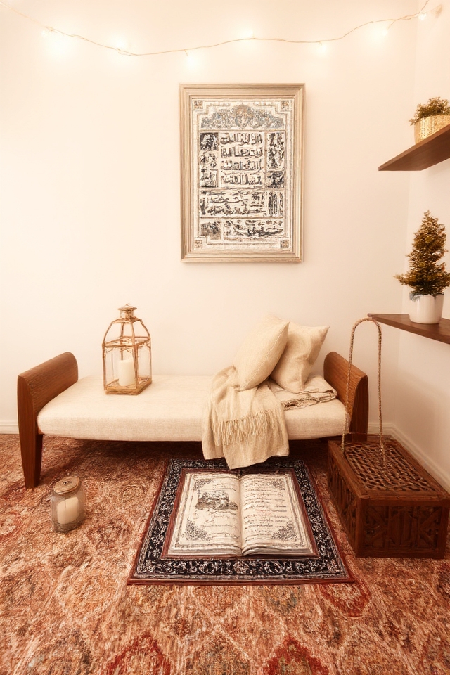 cozy reflective prayer space