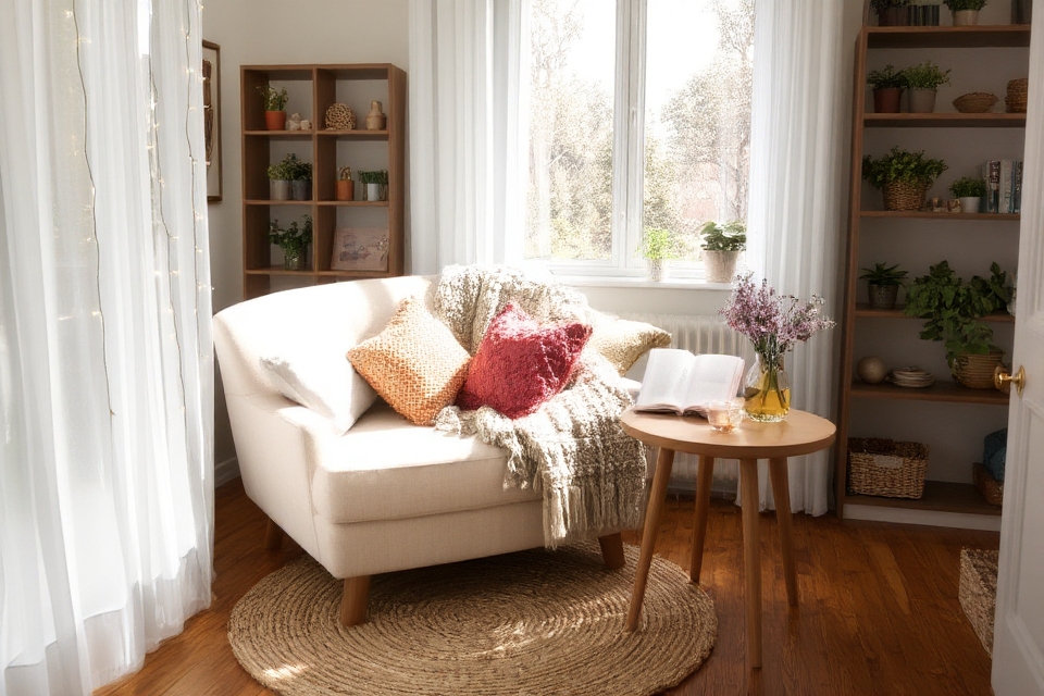 cozy relaxation corner setup