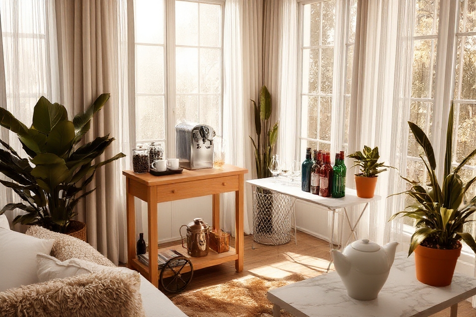 cozy retreat with beverages