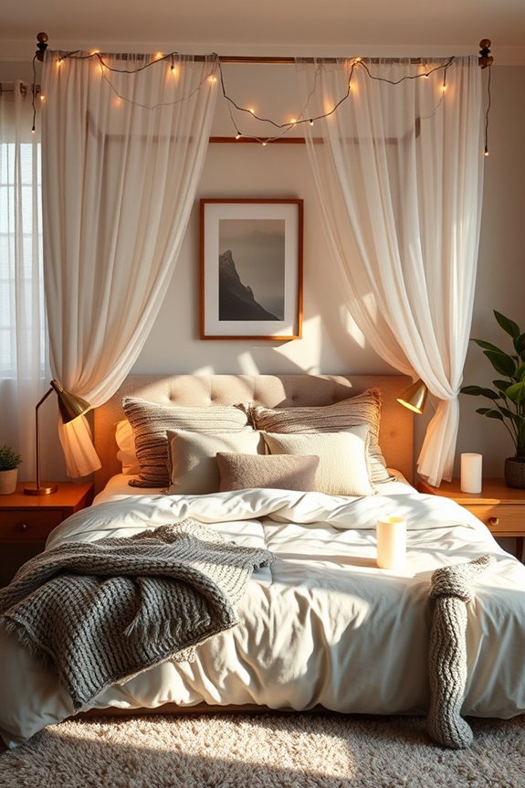 cozy retreat with lighting