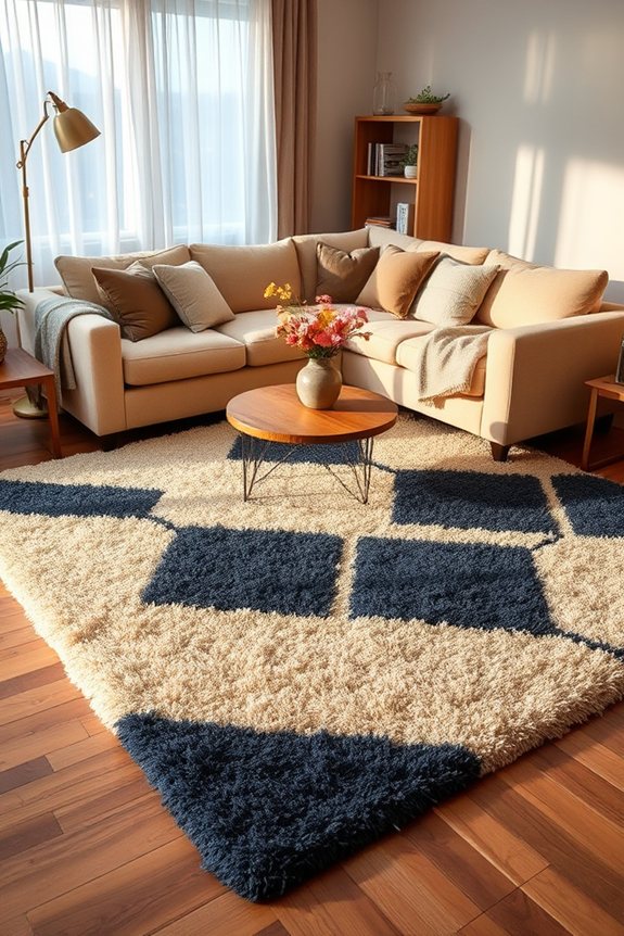 cozy rug transforms space