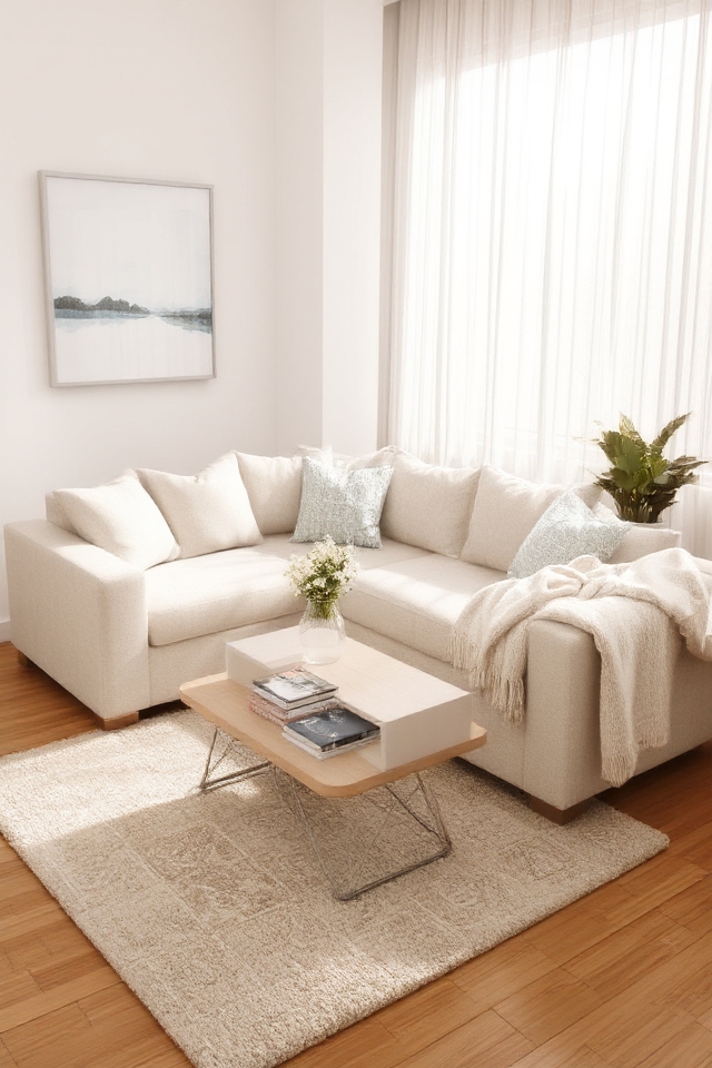cozy sectional sofa arrangement