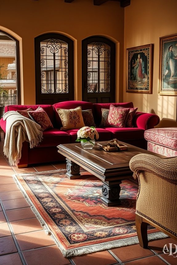 cozy spanish textile layering