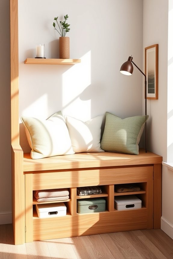 cozy storage corner bench
