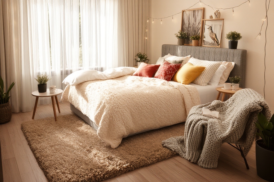 cozy textiles enhance comfort