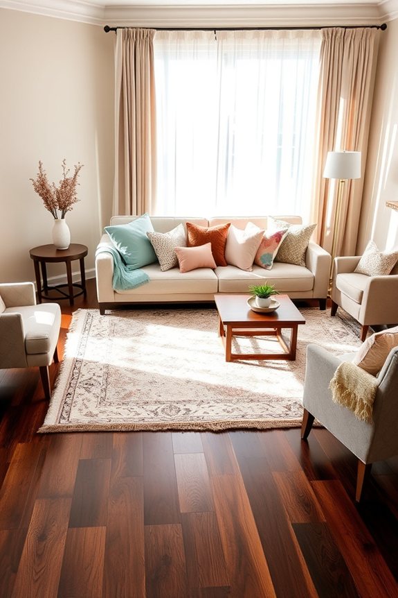 cozy textiles enhance warmth