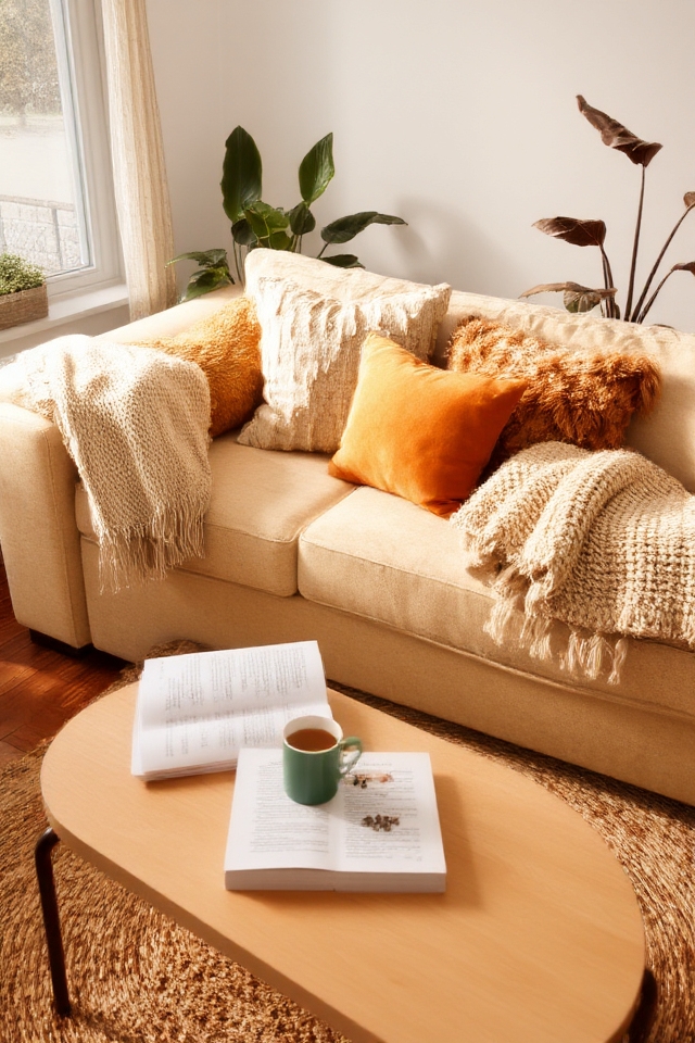 cozy throws and pillows