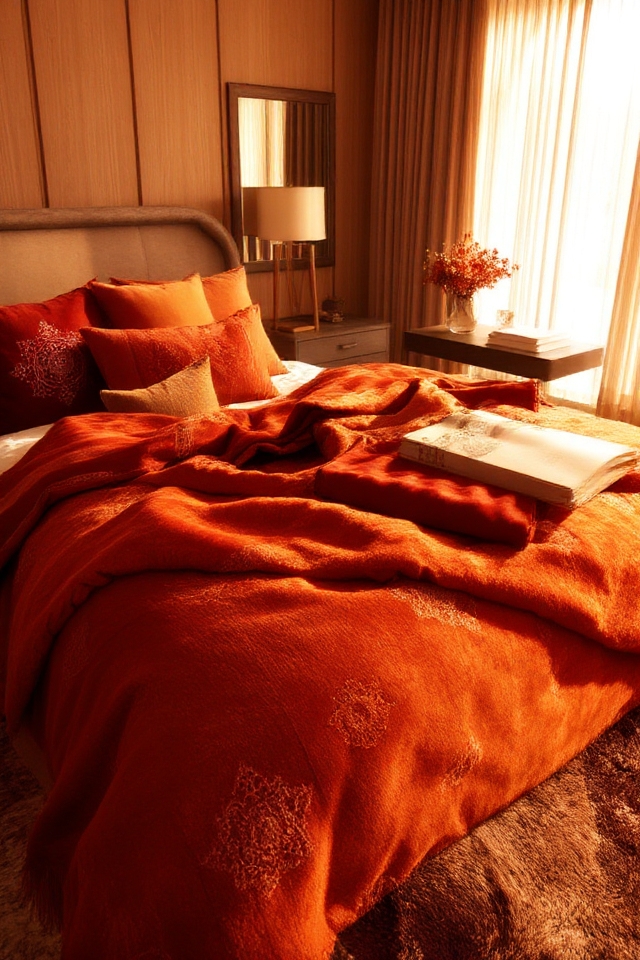 cozy warm color bedding