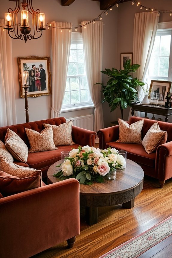 cozy wedding lounge decor