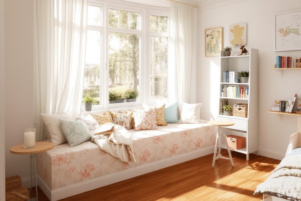 cozy window seat nook