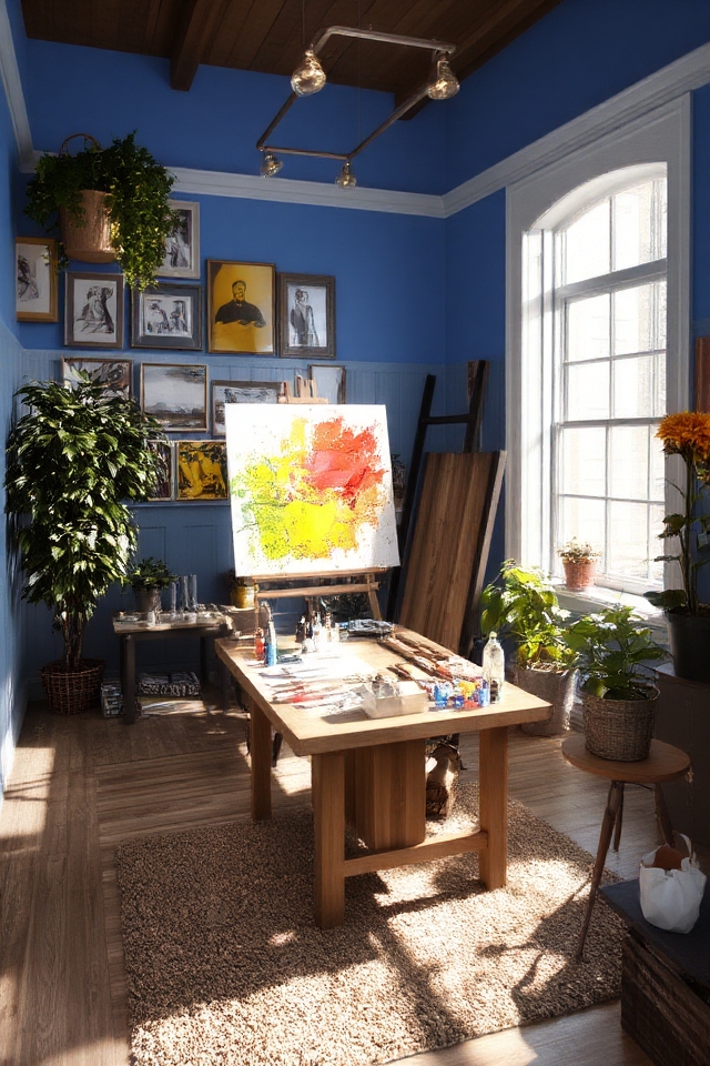 creative basement art studio