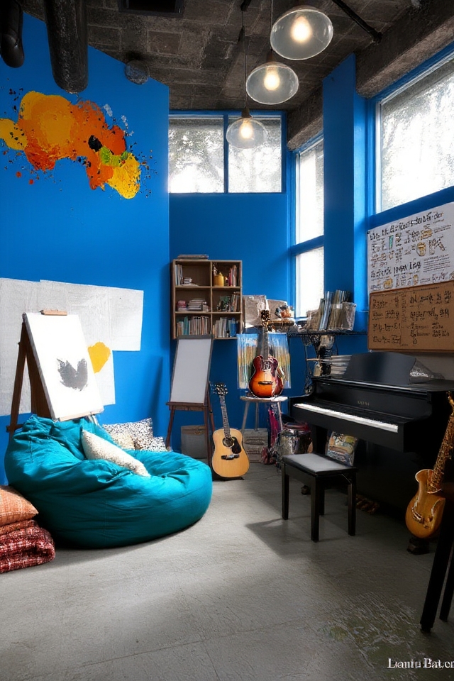 creative basement art studio