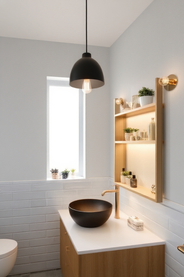 creative lighting for bathrooms