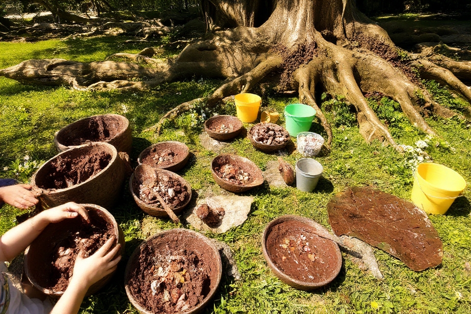 creative outdoor sensory play